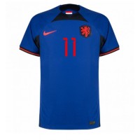 Niederlande Steven Berghuis #11 Fußballbekleidung Auswärtstrikot WM 2022 Kurzarm